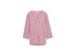 TOM TAILOR Damen Bluse aus Baumwolle, rot, Uni, Gr. 36