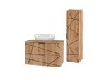 BADMÖBEL 80.6cm Teren 2er-Set Holz