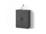 MIDISCHRANK Ronco Anthrazit Hochglanz 60 x 81 cm