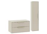 BADMÖBEL-SET Rimini 2 Teile Cashmere - 80 x 46 x 46 cm