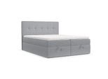 BOXBETT Tivra 180/200 cm Grau im Riva Stoff