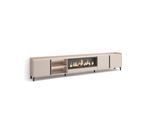 LOWBOARD, Beige, 315/35/61cm, Kamin mit Feuereffekt XXL