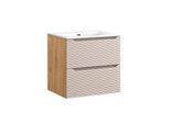 WASCHTISCH 60cm Elora Beige und Holz