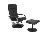 RELAXSESSEL MIT HOCKER Schwarz