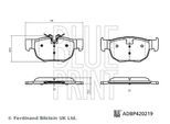BLUE PRINT Bremsbelagsatz, Scheibenbremse adbp420219 Hinterachse für JAGUAR LAND ROVER