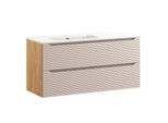 WASCHTISCH 120cm Elora Beige und Holz