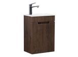 GÄSTE-WC-MÖBELSET Thermis 2 Teile Walnuss Braun - 40 x 22 x 53 cm