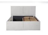 POLSTERBETT Milano Weiß 180 x 200 x 40 cm Bettkasten Mit hochwertiger Matratze H3 (bis 120 kg) und Lattenrost