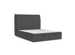 POLSTERBETT Tuvalu mit Stauraum 140/200 cm Anthrazit im Megan Stoff