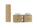BADMÖBEL 140.6cm Astrid 2er-Set Holz