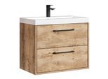 BADMÖBEL-SET Florence 2 Teile Kastanien Eiche - 60 x 35 x 51 cm