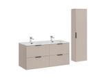 BADMÖBEL 120.4cm Adriel 2er-Set Beige