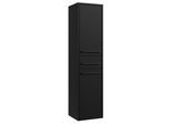 BADEZIMMERSCHRANK Florence mit 2 Türen Schwarz Matt - 30 x 35 x 130 cm