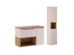 WASCHTISCHUNTERSCHRANK 90.4cm Riva 2er-Set Kaschmir
