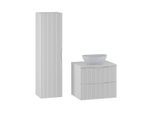BADMÖBEL 60.6cm Tao 2er-Set Weiß