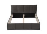 POLSTERBETT Dalas Anthrazit 200 x 200 x 40 cm Stauraum Ohne Matratze und Lattenrost