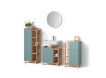 BADMÖBEL-SET Marano Blau-Grau 4 Teile