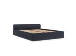 POLSTERBETT Solvo mit Stauraum 160/200 cm Dunkelblau im Blur Stoff