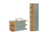 BADMÖBEL 100.4cm Oria 2er-Set Grün