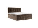 BOXBETT Arivo 180/200 cm Braun im Paros Stoff