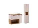 WASCHTISCHUNTERSCHRANK 80.4cm Riva 2er-Set Kaschmir