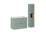 BADMÖBEL 80cm Jade 2er-Set Grün