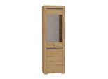 VITRINE Kasla Holz und Anthrazitgrau