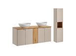 BADMÖBEL 140cm Manoa 2er-Set Kaschmir - Holz