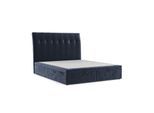 POLSTERBETT Kelsea mit Stauraum 180/200 cm Marineblau im Lotta Stoff