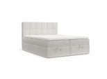 BOXBETT Savio 140/200 cm Hellbeige im Riva Stoff