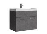 BADMÖBEL-SET Montreal 2 Teile Dunkel Grau - 60 x 35 x 51 cm