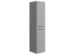 BADEZIMMERSCHRANK Saturnus mit 2 Türen Grau Matt - 35 x 35 x 130 cm