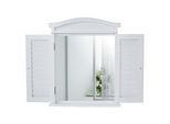 WANDSPIEGEL MIT FENSTERLÄDEN Reinweiß