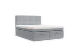 BOXBETT Tessa 140/200 cm Grau im Riva Stoff