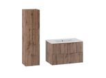 BADMÖBEL 80cm Tao 2er-Set Holz