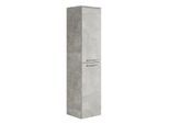 BADEZIMMERSCHRANK Saturnus mit 2 Türen Beton Grau - 35 x 35 x 130 cm
