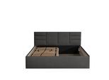 POLSTERBETT Madera Anthrazit 120 x 200 x 40 cm Stauraum unter der Liegefläche Mit hochwertiger Matratze H3 (bis 120 kg) und Lattenrost