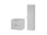 BADMÖBEL 60cm Aurora 2er-Set Weiß