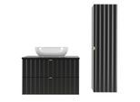 BADMÖBEL 80.6cm Lexa 2er-Set Schwarz
