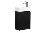 GÄSTE-WC-MÖBELSET Angela 2 Teile Schwarz Holz - 40 x 22 x 64 cm