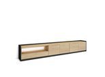 LOWBOARD, Eiche und Schwarz, 310/37/50cm, mit Led