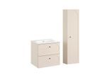 BADMÖBEL 60.2cm Sanae 2er-Set Sandbeige