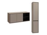 WASCHTISCHUNTERSCHRANK 120cm Sophéa 2er-Set Taupe
