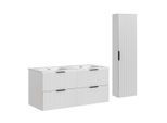 BADMÖBEL 120.4cm Adriel 2er-Set Weiß