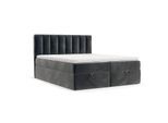 BOXBETT Lusso 180/200 cm Anthrazit im Paros Stoff