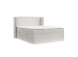 BOXBETT Viva 180/200 cm Hellbeige im Riva Stoff