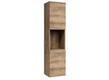 BADEZIMMERSCHRANK Montreal mit 2 Türen Kastanien Eiche - 30 x 30 x 130 cm