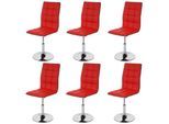 ESSZIMMERSTUHL Rot 6er-Set