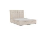 POLSTERBETT Kelsea mit Stauraum 180/200 cm Hellbeige im Megan Stoff