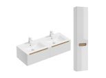 BADMÖBEL 120cm Livia 2er-Set Weiß